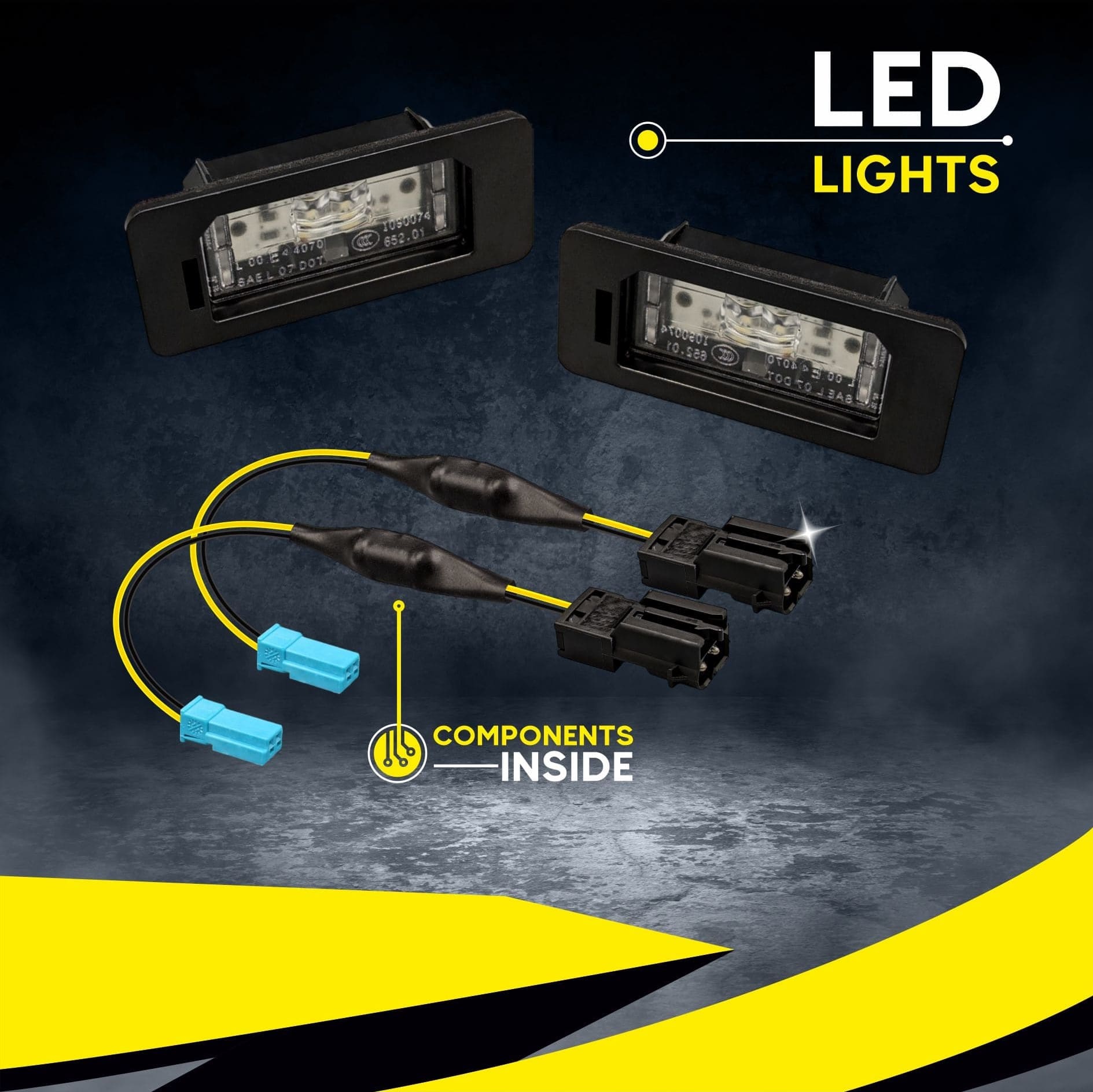 Bmw Emblem Logo No Error Pair LED License Plate Light Number